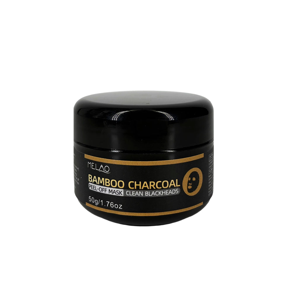 Bamboo Charcoal Peel Off Mask Travel Size, MELAO Bamboo Charcoal Peel Off Mask Clean Blackheads, Deep Cleansing Pore Purifying Mask, Removes Blackheads & Whiteheads, for Oily Skin, 50g/1.76oz