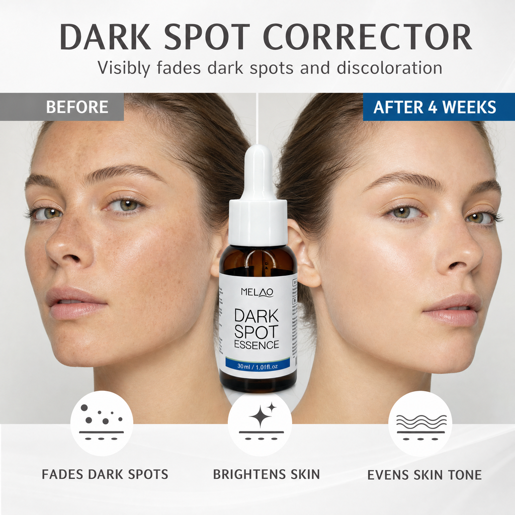 MELAO Dark Spot Brightening Essence, Hydrating & Clarifying Face Serum, Daily Skin Care Serum to Support Smooth, Even-Toned & Glowing Skin, 30ml