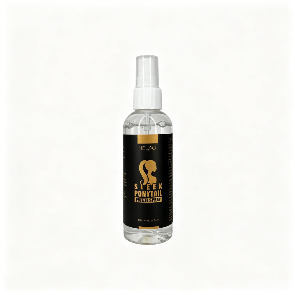 Sleek Ponytail Freeze Spray, MELAO Strong Hold Hair Spray for Ponytail &amp; Sleek Hairstyles, Anti Frizz, Adds Extreme Shine, Invisible Strong Hold, Before &amp; After Results, 100ml/3.38fl.oz