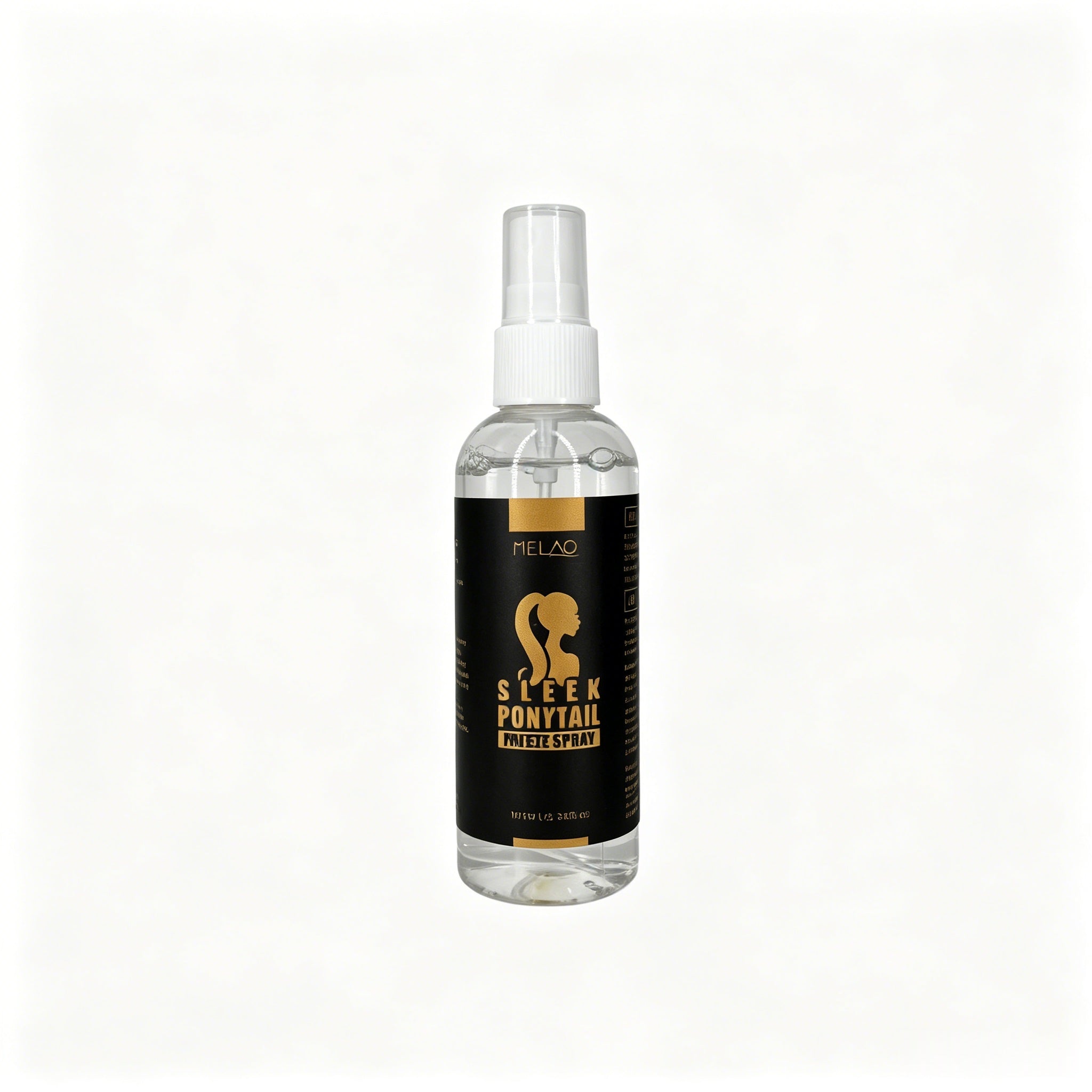 Sleek Ponytail Freeze Spray, MELAO Strong Hold Hair Spray for Ponytail &amp; Sleek Hairstyles, Anti Frizz, Adds Extreme Shine, Invisible Strong Hold, Before &amp; After Results, 100ml/3.38fl.oz