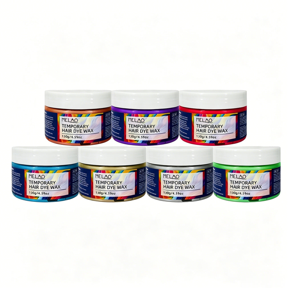 Temporary Hair Dye Wax, MELAO Multi-Color Hair Wax, Washes Out Easy, for Parties, Halloween & Cosplay, 130g/4.59oz