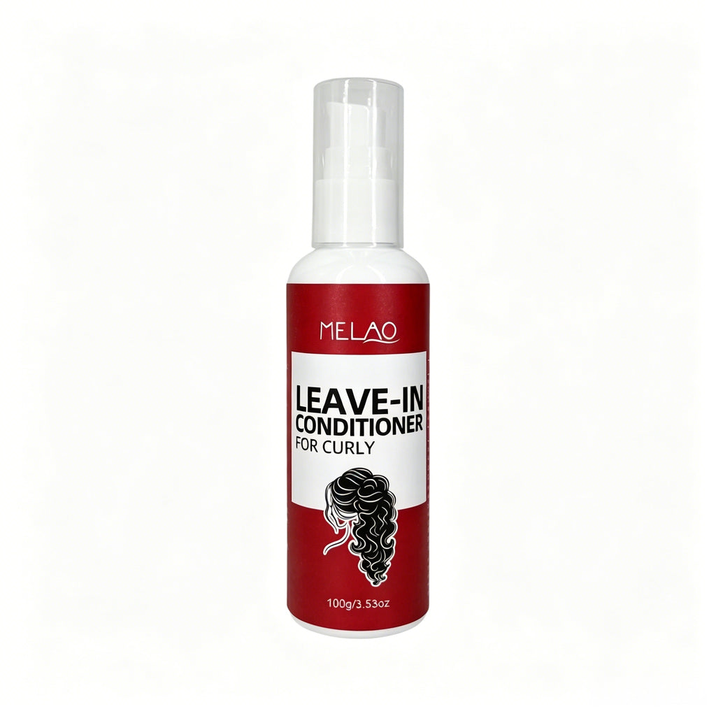 LEAVE IN CONDITIONER FOR CURLY HAIR, MELAO Curl Defining & Hydrating Leave-In Conditioner, Tames Frizz, Adds Shine & Softness, with Honey & Oat Extract, for All Curl Types, 100g/3.53oz