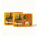 2 Pack Lemon Turmeric Soap, MELAO Natural Face & Body Soap with Lemon and Turmeric, for Deep Clean & Balanced Oil, Gentle Cleansing Bar, Smooth Skin, Home Cleaning Series, 120g/4.23oz