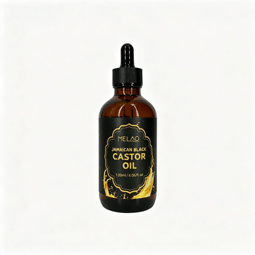 Jamaican Black Castor Oil, MELAO 100% Pure Black Castor Oil for Hair, Strengthens Hair & Eyelashes, Nourishes Scalp, for Healthier Hair, 120ml/4.06fl.oz