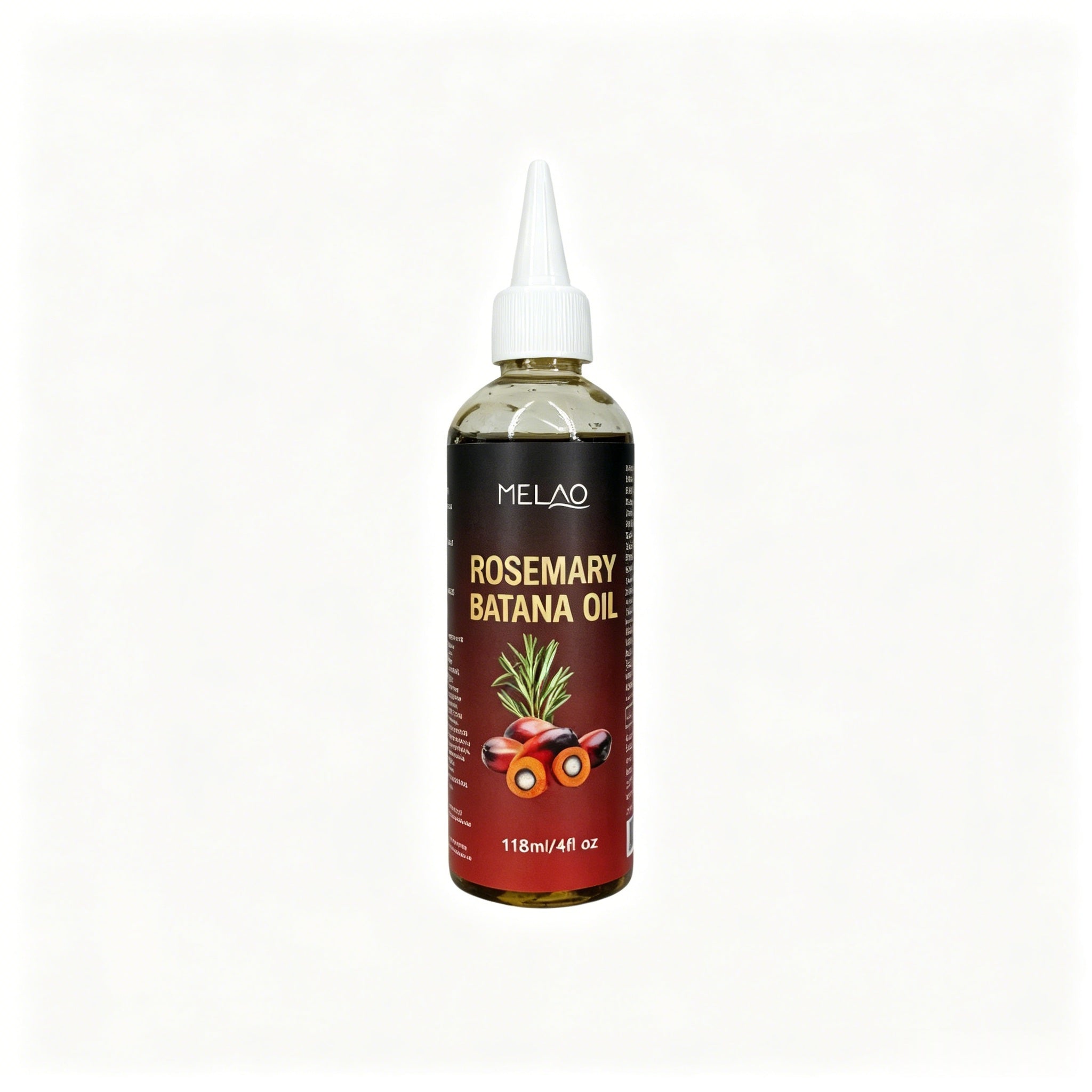 Rosemary Batana Oil, MELAO Rosemary Batana Hair Oil, for Dry Damaged Frizzy Hair, Nourishes and Smoothes Hair, Adds Shine and Softness, Lightweight Non-Greasy Formula, 118ml/4fl.oz