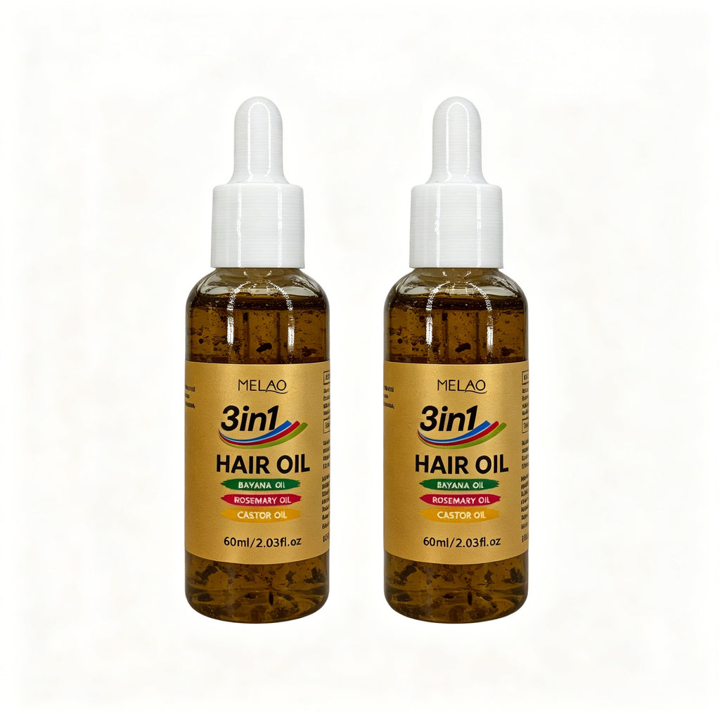 2 Pack MELAO 3-in-1 Hair Oil with Batana, Rosemary & Castor Oil, Nourishing Hair Oil for Stronger, Thicker Hair, 60ml/2.03fl.oz