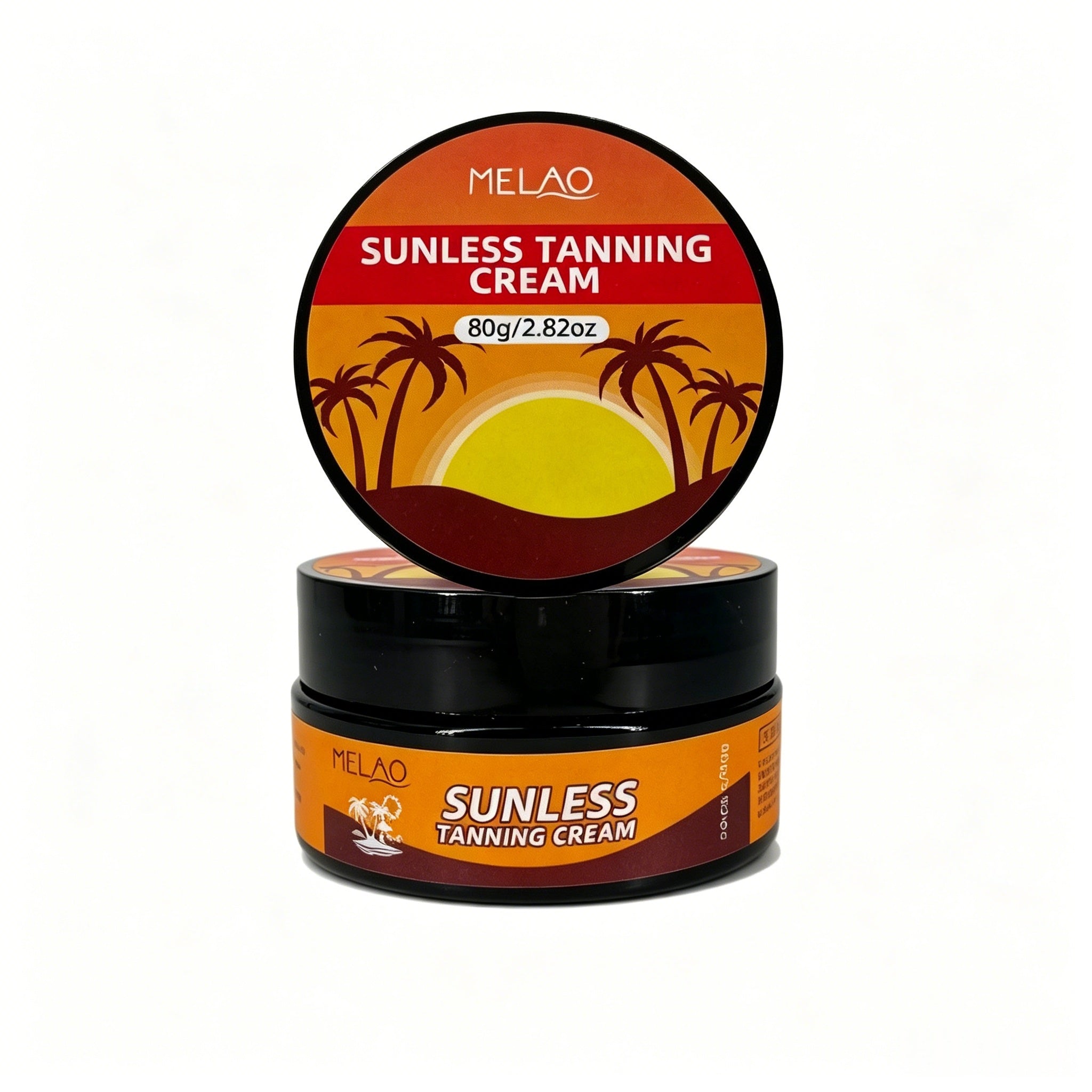MELAO True Color Sunless Tanning Cream - Natural Looking Tan, No Damage to Skin, Streak-Free Self Tanner for Face & Body, Bronzing Lotion for a Sun-Kissed Glow